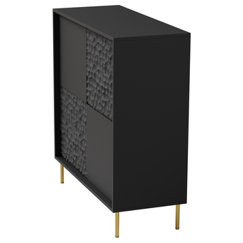 Komoda BELLIT KM-2 čierna/zlatá 5