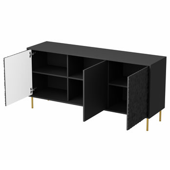 Komoda BELLIT čierna/zlatá 2