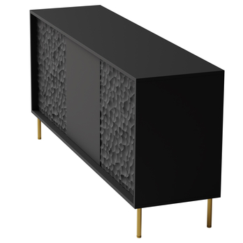 Komoda BELLIT čierna/zlatá 4