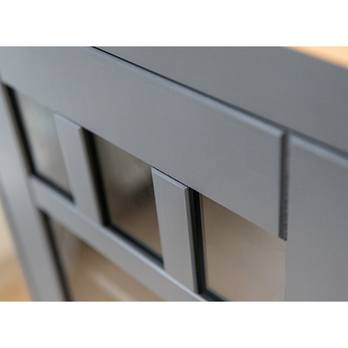 Vitrína BELLU 1.3 dub/grafit 1