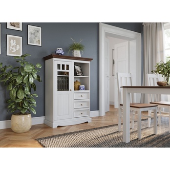 Vitrína BELLU 1.3 orech/biela 1