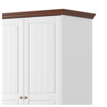 Šatníková skriňa BELLU 2D orech/biela 1