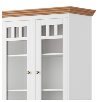 Vitrína BELLU 2D dub/biela 2