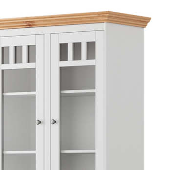 Vitrína BELLU 2D borovica/biela 2