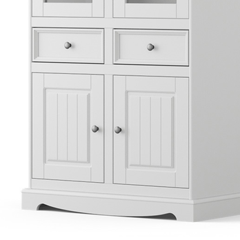 Vitrína BELLU 2D borovica/biela 3