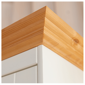 Vitrína BELLU 2D borovica/biela 5