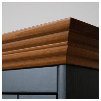 Vitrína  BELLU 2D dub/grafit 6