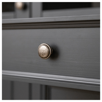 Vitrína  BELLU 2D borovica/grafit 5