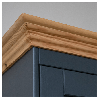 Vitrína  BELLU 2D borovica/grafit 7