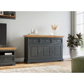 Komoda BELLU 3.3 borovice/grafit 1