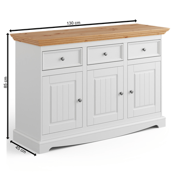 Komoda BELLU 3.3 borovica/biela 9