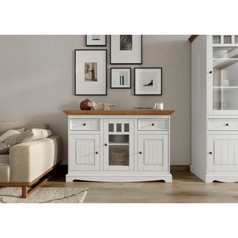 Komoda BELLU 3D dub/biela 1