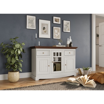 Komoda BELLU 3D orech/biela 1