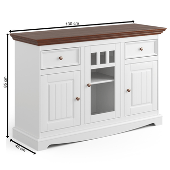 Komoda BELLU 3D orech/biela 6