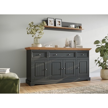 Komoda BELLU 4.3 borovica/grafit 1