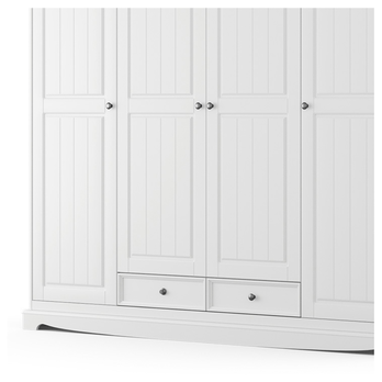 Šatníková skriňa BELLU 4D biela 2