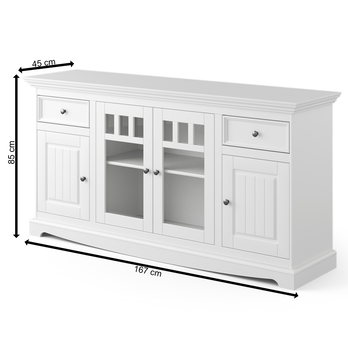 Komoda BELLU 4D biela 6