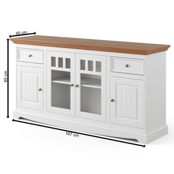 Komoda BELLU 4D dub/biela 6