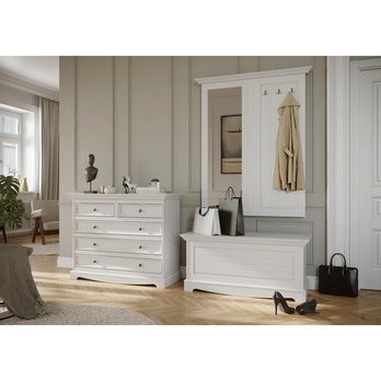 Komoda BELLU 5S biela 3