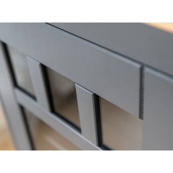 Vitrína BELLU borovica/grafit 2