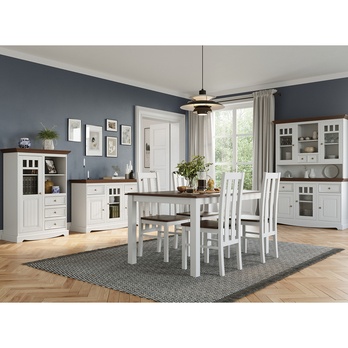 Vitrína/nadstavec BELLU orech/biela 1