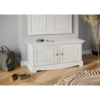 Skrinka na topánky BELLU biela 1