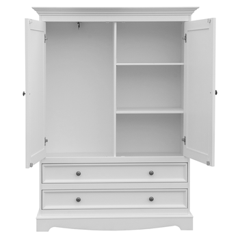 Šatníková skriňa BELLU biela 2