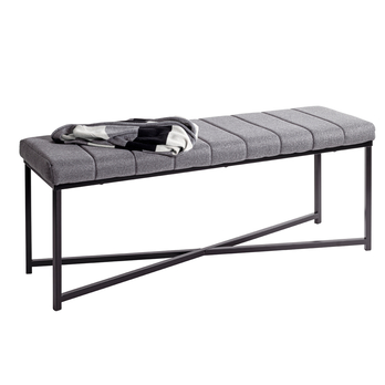 Lavica BENEDIKT sivá/čierna, šírka 118 cm 2