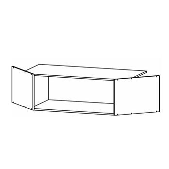 Rohový skriňový nadstavec BENETT dub sonoma, 2 dvere 1