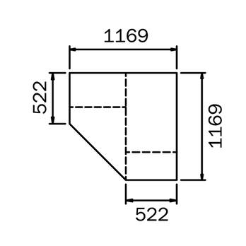 Rohová šatníková skriňa BENETT dub sonoma, 2 zrkadlá 4