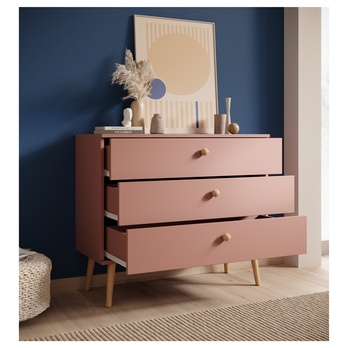 Komoda BENI ružová 2