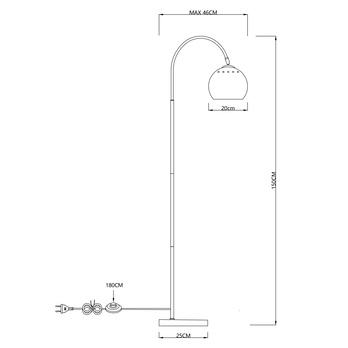 Stojaca lampa BENNO čierna 5