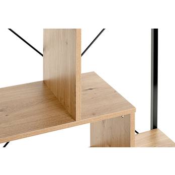 Regál BENNY dub/čierna 4