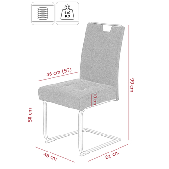 Jedálenská zostava BENOTI dub evoke/béžová 13