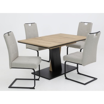 Jedálenská zostava BENOTI dub evoke/béžová 1