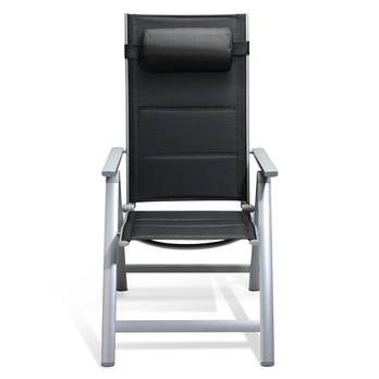 Záhradná stolička BEREN 2 strieborná/čierna, sada 2 ks 2