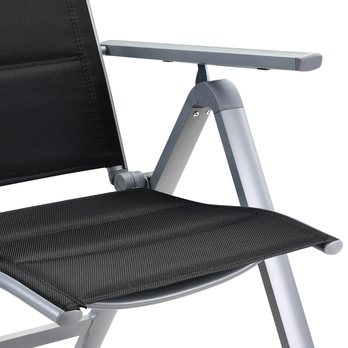 Záhradná stolička BEREN 2 strieborná/čierna, sada 2 ks 5