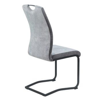 Jedálenská stolička BERGA vintage svetlosivá/antracitová 1