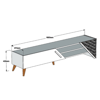 TV komoda BERIL orech 4