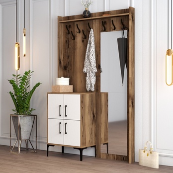 Predsieňová zostava BERLIN 1 orech/biela 1