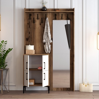 Predsieňová zostava BERLIN 1 orech/biela 3