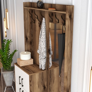 Predsieňová zostava BERLIN 1 orech/biela 4