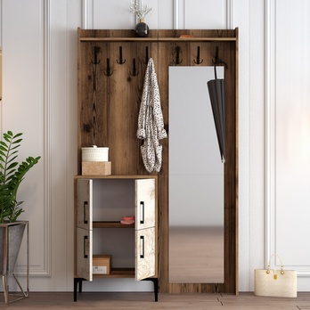 Predsieňová zostava BERLIN 1 orech/mramor 3