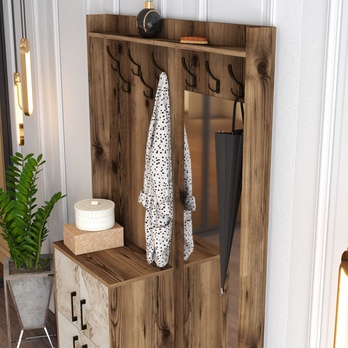 Predsieňová zostava BERLIN 1 orech/mramor 4