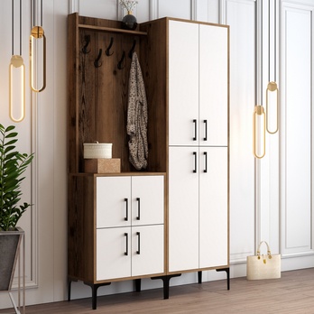 Predsieňová zostava BERLIN 2 orech/biela 1