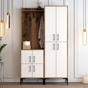 Predsieňová zostava BERLIN 2 orech/biela 2