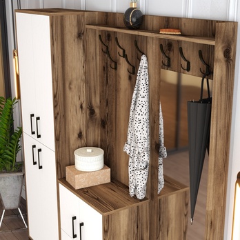 Predsieňová zostava BERLIN 3 orech/biela 4