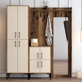 Predsieňová zostava BERLIN 3 krémová/orech 2