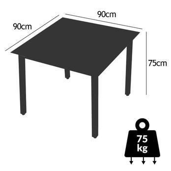Záhradný stôl BERN 1 strieborná/čierna 4