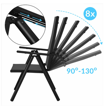 Záhradná stolička BERN 2 antracitová, sada 2 ks 1